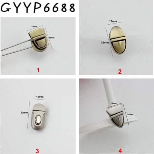 6sets High quality fashion bags LOCK Hardware Accessories genuine leather trunk lock twist handmade bags making Purse Snap