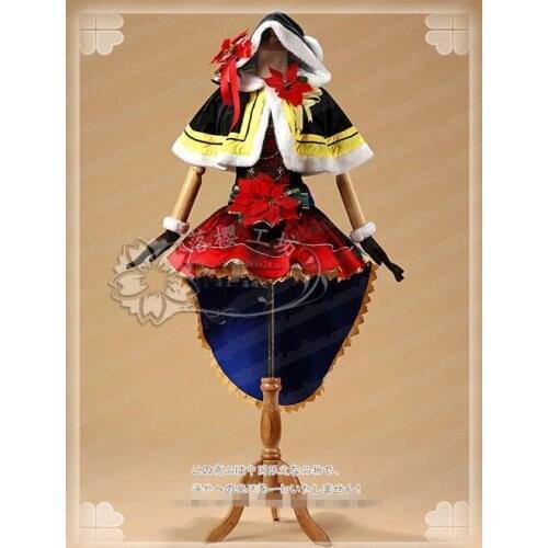Anime! Love Live Hoshizora Rin December Choir New Christmas After Awakening Lolita Dress Uniform Cosplay Costume Free Shipping