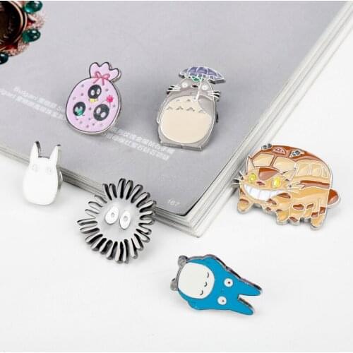 Chinchilla Brooches My Neighbor Comic Totoro Enamel Pins japan anime gift Shirt lapal Collar Lapel Badges Cartoon Jewelry Gift