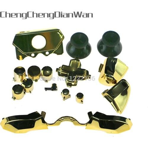 ChengChengDianWan 10sets Chrome Full Button Dpad RT LT RB LB ABXY Guide Buttons For Xbox One Elite Limited edition Controller