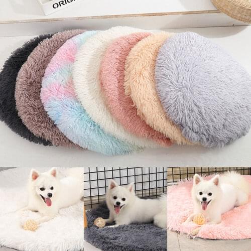 Long Plush Pet Mat Cat Teddy Pomeranian Small Dog Cage Dog Comfortable Mat Kennel Cat Fluffy Bed Litter Pet Supplies