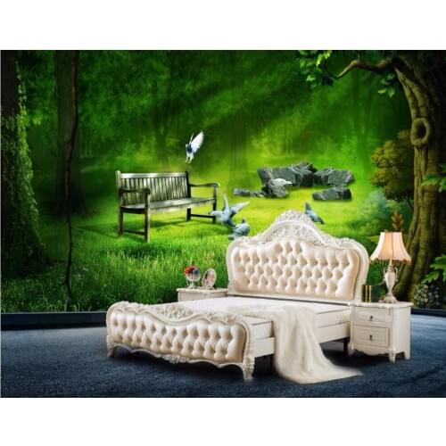 Custom mural photo 3d room wallpaper Large Woods Park Pigeon TV Decor Background Wall 3d wall murals wallpaper for walls 3 d