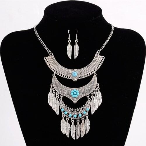 Women Metal Earrings Jewelry Sets Exaggerated Necklaces Set Punk Collar Halloween Accessories