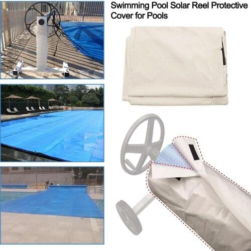 Swimming Pool Cover Outdoor Dustproof Waterproof UV Protective Pool Solar Roller Reel Protective Cover Solar Blanket Pool Tool