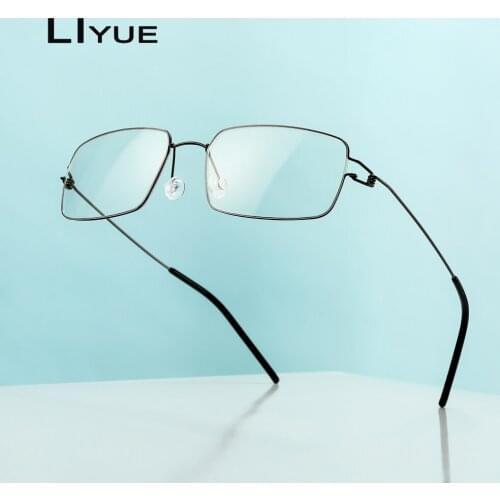 Square Titanium Glasses Frame men Optical Eyeglasses women Korean Spectacle myopia Prescription Full Screwless eyewear frames
