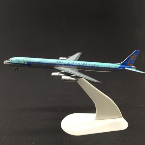 13CM DC8 Plane Model 1:500 Scale DC-8 Trans Carbbean Airlines Alloy Aircraft Planes Model Airplanes Plane collectible model Toy