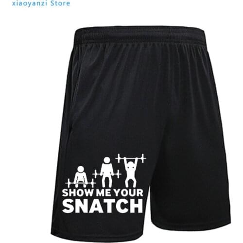 Show Me Your Snatch Funny Printed Sweatpants Men Summer Casual Sports Shorts Brand Clothing Running Pants Camisetas Masculina