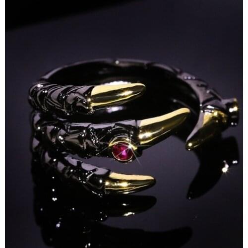 Titanium Steel Eagle Dragon Claw Halloween Skull Ring Hot Selling Mens Domineering Opening Rock Gothic Jewelry