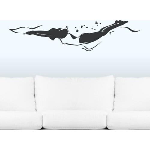 Freestyle Swimmer Wall Decal Living Room Home Decor Removable Vinyl Wall Stickers Sports Boys Bedroom Waterproof Decals ZA684