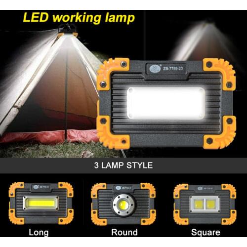 Outdoor COB camping hiking light USB rechargeable tent light adjustable torch Lamp multi-function portable emergency floodlight