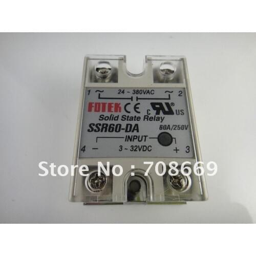 New Solid State Relay SSR-60 DA 60A 3-32VDC 24-380VAC
