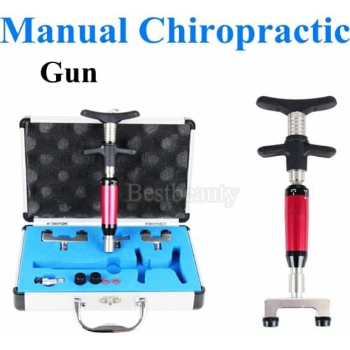 New Chiropractic Adjusting Tool Correct The Spine Correctional Chiropractic Adjustable Gun 6 Levels 4 Heads Home Use Massager