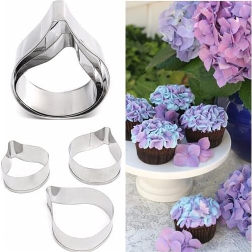 Cake Cookie Cutter Baking Mold Stainless Steel Flower Leaf Biscuit Fondant Modeling Shape Decorational Tool 3pcs A769