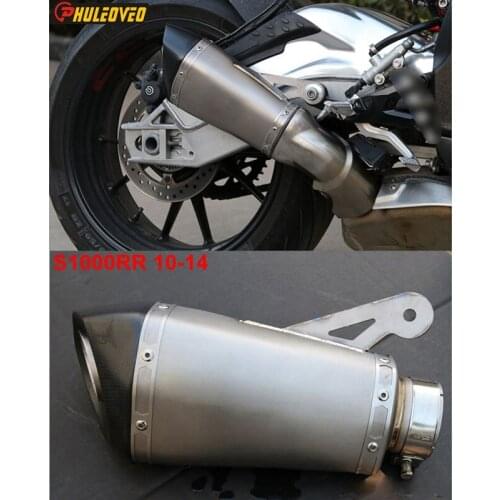 Titanium Alloy S1000RR S1000R 2010-2016 Motorcycle Exhaust Muffler Carbon Fiber Motorbike Muffler Exhaust Escape Demper Leak
