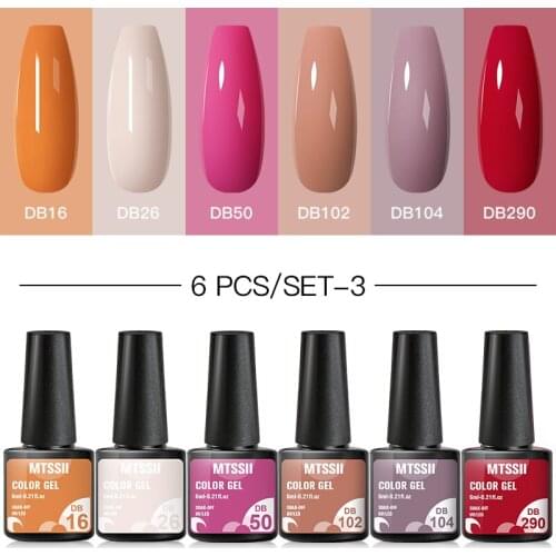 Mtssii UV Color Gel Nail Polish Glitter Sequins Soak Off UV LED Gel Varnish Colorful Nail Gel Polish For Nail Art Manicure