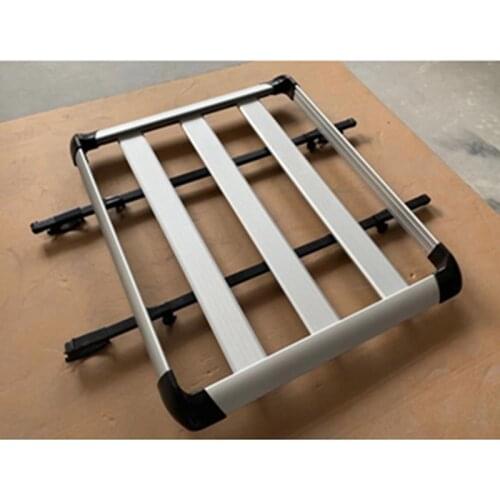 Silver Black Universal Car Roof Rack Cargo Aluminum Alloy Top Carrier Luggage Basket with Bars For SUV -Single Deck 110*90 cm