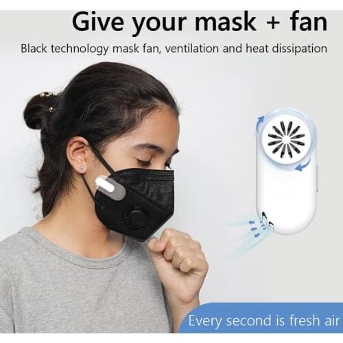 Air Face Fan Personal Breathe Cooler for Face Mask Clip Fan Summer Wearable Sports Cooling Air Filter USB Mini Fans Air Purifier