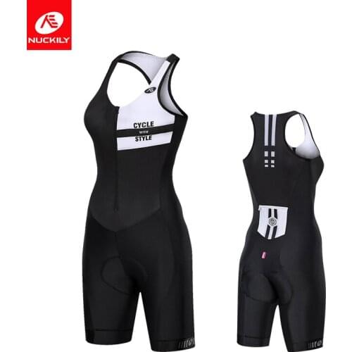 NUCKILY 2021 Pro Cycling Jersey Womens Sleeveless Triathlon Casual Wear Maillot Ropa Ciclismo Jumpsuit Summer Woman Jerseys