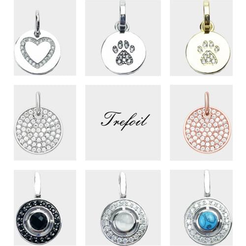 Pendant Charms Disc Heart 925 Sterling Silver Fit Necklace,2021 Summer Brand New Fine Jewelry Romantic Bijoux Love Women Gift