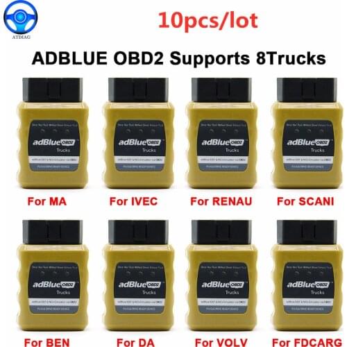 10pcs AdBlue Emulator NOX Emulation AdblueOBD2 Plug&Drive Ready Device by OBD2 Trucks Adblue OBD2 For Vo-lv/Iveco/SCA-NIA/D-AF