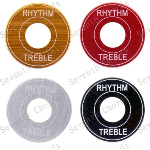 2 Pcs Aluminium Alloy Toggle Switch Plate Selector Cover Marker Washer Rythm/treble Ring for Electric Guitar accessories parts