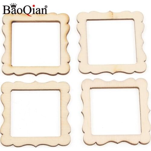 20pcs Unfinished Wood Slices DIY Photo Frame Natural Wooden Crafts Scrapbooking For Home Decoration wedding Embellishment