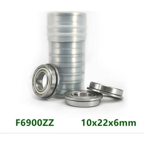20pcs/50pcs F6900ZZ Flanged bearing F6900 F6900-2Z 10x22x6 shielded flange deep groove ball bearings 10*22*6 mm