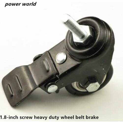 2pcs Black Industrial Caster Wheels 1.5 inch Screw 8mm bearing wheel Heavy duty universal caster belt brakes Furniture Hardware