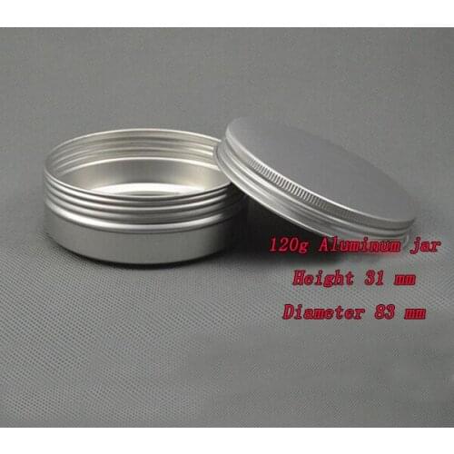 500pcs/lot Capacity 120g (83*31mm) high quality aluminium jar ,The tea box, cream box