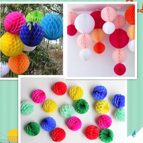 Free shipping 12 inch (30cm) 7pcs/lot paper honeycomb ball flower for party decoration