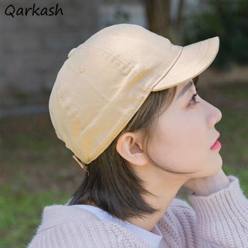 Baseball Caps Women Simple Basic Sun Hat Outdoor Snapback Couples All-match Sun Protection Hip-hop Leisure Hiking Students Chic