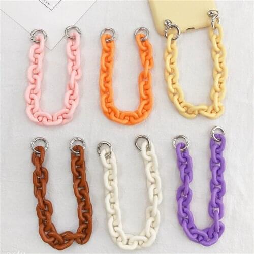 1pc Handbag Chain Mix Color Acrylic Resin Phone Chain Links Diy Womens Bag Handbag Chain Charm Accessories For Jewelry Making