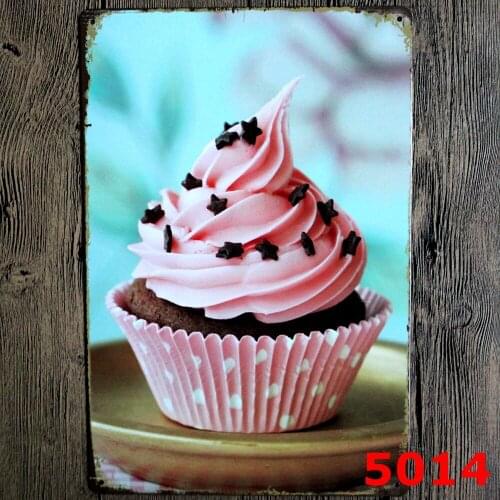 Decor ice cream Metal tin sign Bar Wall art craft Shop ice cream metal Plates Plaques Poster