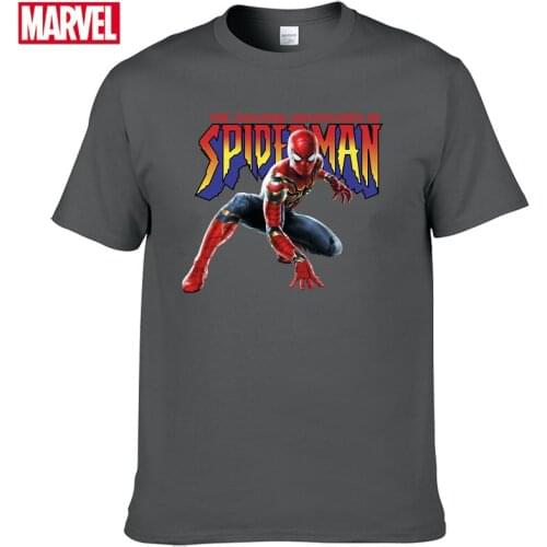 Marvel The Avengers spiderman t shirt Comfortable Breathable 100% cotton Fashion clothes for teens Summer tshirt oversize #77
