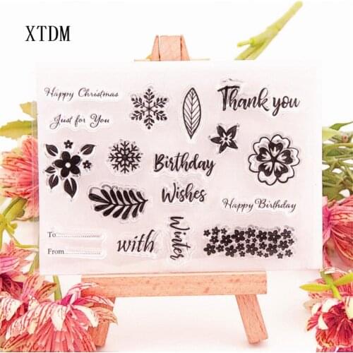 Hot sale birthday Transparent Clear Stamps / Silicone Seals Roller Stamp for DIY scrapbooking photo album/Card Making