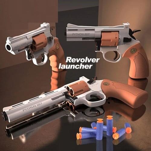 Hot ZP5 Revolver Pistol Launcher Soft Bullet Toy Gun Weapon Manual Airsoft Pneumatic Shot Guns Pistola For Kids Christmas Gift