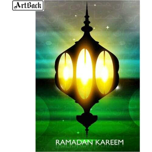 Full square religion 5d diamond painting Ramadan kareem Islamic new arrival Muslim sticker 3d diy round diamond mosaic crafts