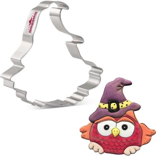 KENIAO Owl Cookie Cutter For Halloween Party - 11.4 x 10.8 CM - Biscuit / Fondant / Pastry Cutter - Stainless Steel