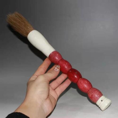 Collection Old Chinese Calligraphy Painting Inlaid Jades Large Brush/7