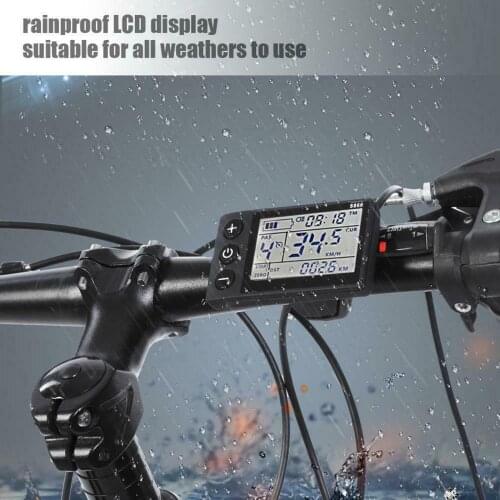 Motor Controller LCD Display Meter for Ebike, 24V-48V LCD Display Panel for Ebike Electric Bike Meter