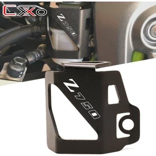 Logo z750 For KAWASAKI Z750 Z 750 2007 2008 2009 2010 2011 2012 Motorcycle CNC Rear Brake Fluid Reservoir Guard Cover Protector