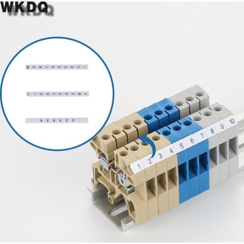 DEK 6 Zack Marker Strips With Standard Numbering With Blank for UK DIN Rail Terminal Blocks 10Pcs Connector