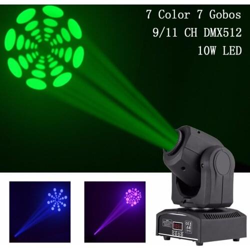 AUCD Mini 10W 30W DMX Moving Head Lamp RGBW LED Patterns Projector Stage Light Professional Disco Wedding DJ Party Show Lighting