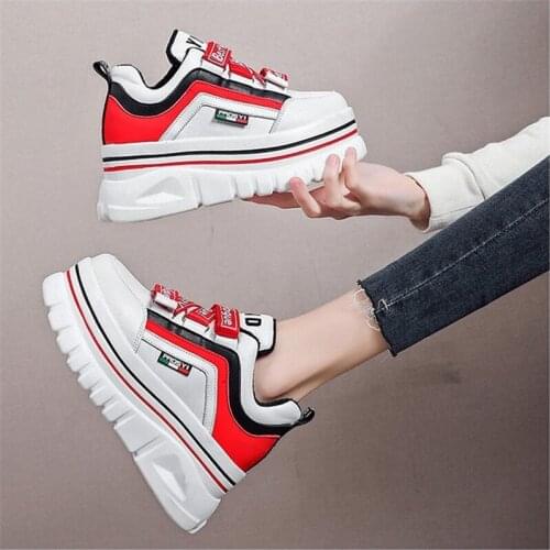 Fashion Woman High Platform Sneakers 2021 Spring Luxury Designer Female Shoes muffin Sneakers Breathable Zapatos Casual Mujer