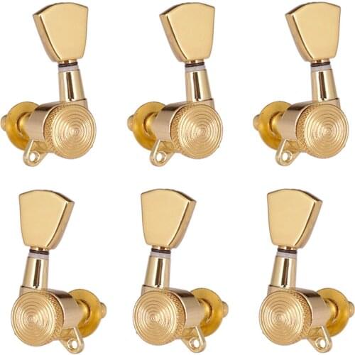 Pack of 6 Closed String Tuning Keys Tuners Iron Zinc Alloy for Acoustic/Electric Guitar Parts
