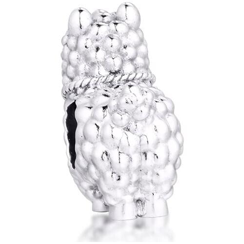 Real 925 Sterling Silver Charm Fluffy Llama Animal Charms Fits Original Bracelet Metal Beads for Jewelry Making 2020 new