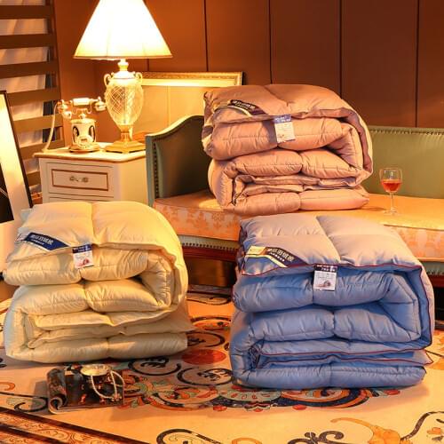 2020 new Winter comforter fluffy soft thicken duvet 100% cotton+ goose down fiber quilts 220*240cm home bedding winter blankets