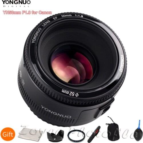 YONGNUO YN50mm F1.8 Lens YN EF 50mm f/1.8 AF Lens YN50 Aperture Auto Focus Lens for Canon EOS 60D 70D 5D2 5D3 600d DSLR Cameras