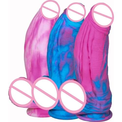 Big Size Realistic Dildo Sucker Silicone Adult Toys Soft Dildo Female Masturbation Penis Sex Toys Butt Anal Plug For Women Gay