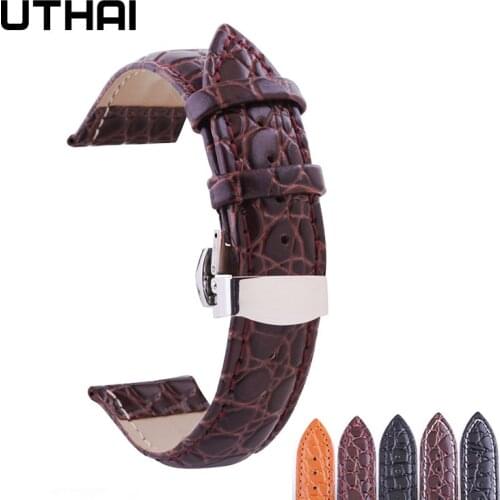 UTHAI B03 Watchband 18mm 19mm 20mm 21mm 22mm 24mm Calf Genuine Leather Watch Band
